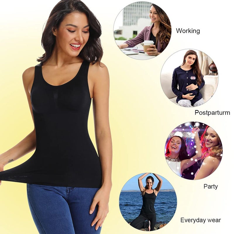 JOYSHAPER Women's Cami Shaper with Built in Bra Tummy Control Camisole Tank Top Underskirts Shapewear Body Shaper - Image 5